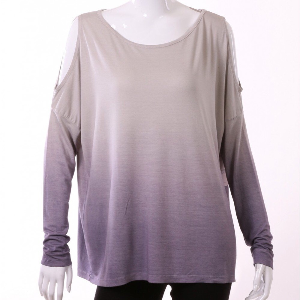 Purple ombré dyed cold shoulder, NWOT
